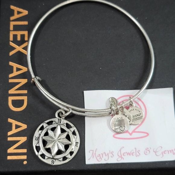 Alex and Ani Jewelry Alex And Ani Compass Charm Bangle Bracelet